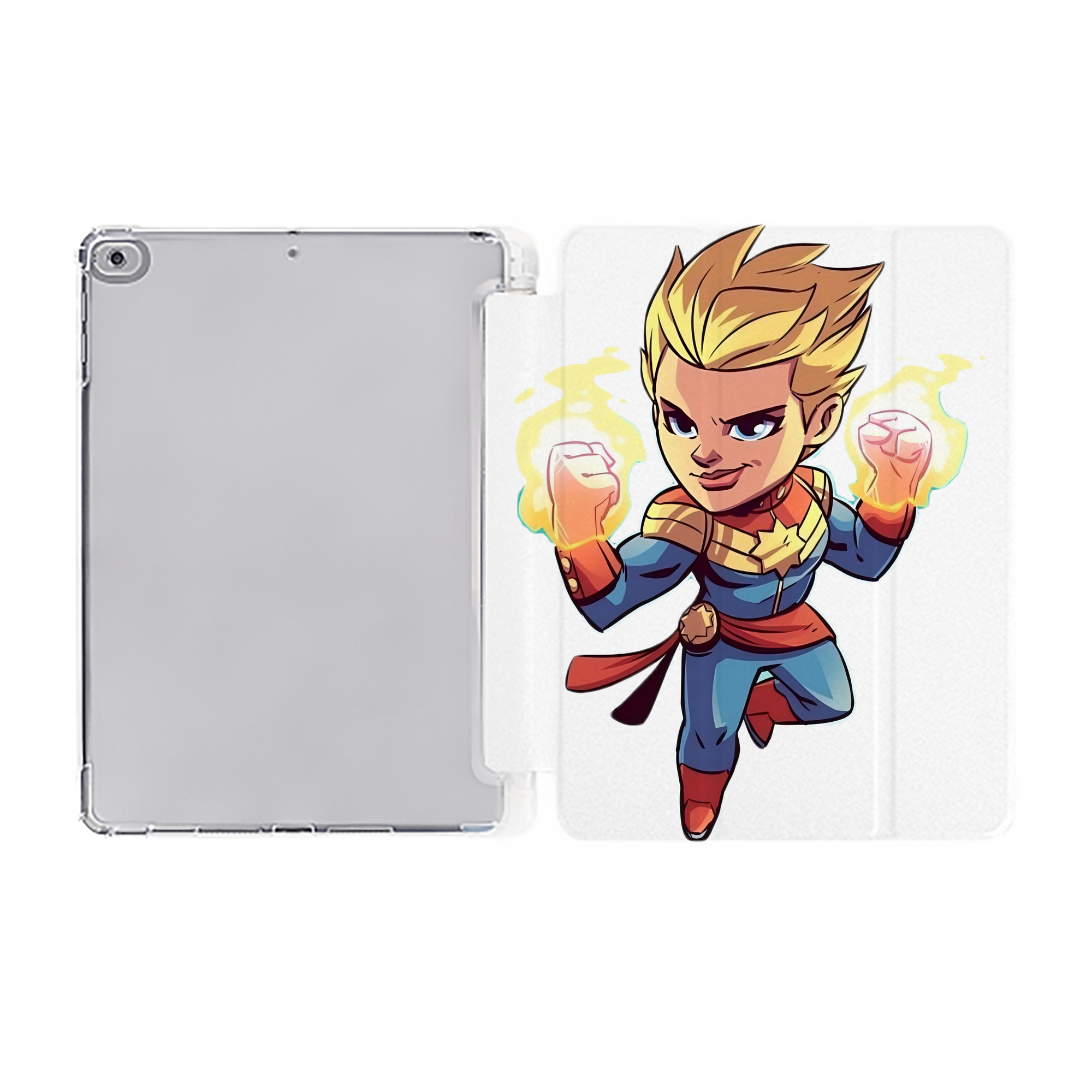 （画像用） アベンジャーズ The Avengers IPad ケース ペン収納付き 三つ折りスタンド PUレザー×シリコン 対応機種9.5/10.5/10.9インチ